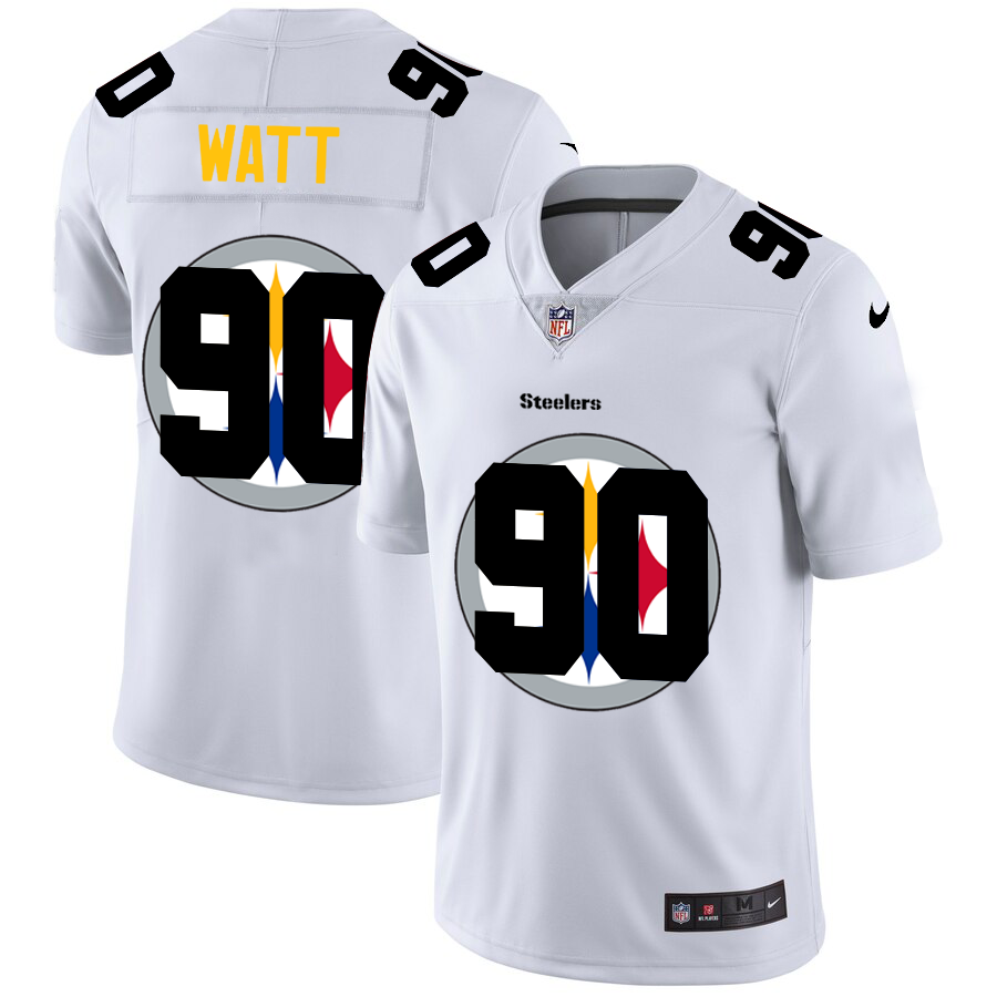 2020 New Men Pittsburgh Steelers 90 Watt White Limited NFL Nike jerseys